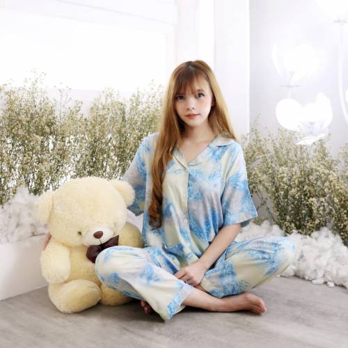 Piyama Bambo xxl cp Biru 