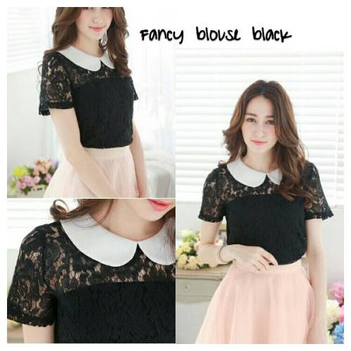 fancy blouse black