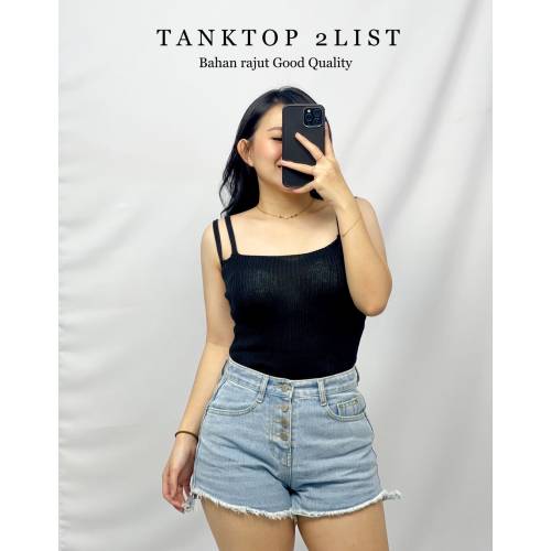 Tantop 2list Rajut Black