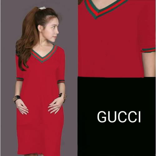 dress Guci v red