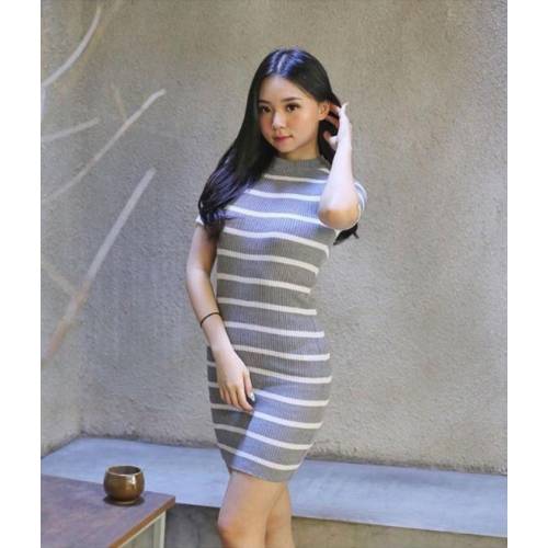 Dress Tirta Gray Rajut 