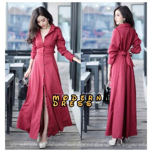 Dress modern red