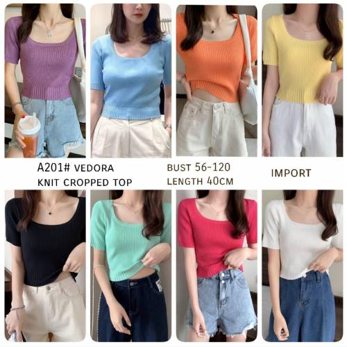 Vedora Knit Cropped Top 