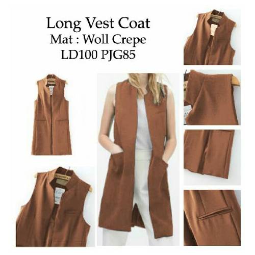 long vest coat mocca