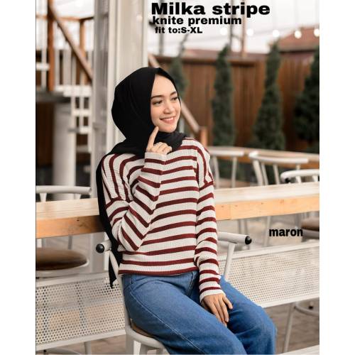 Knit milka strip marun