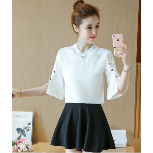 Blouse Evelyn button white