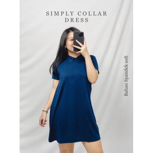 Simply Collar Dress Navy