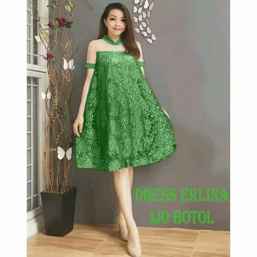 DRESS ERLINA HIJAU