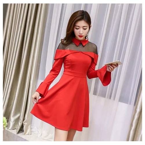 Dress Lilace red