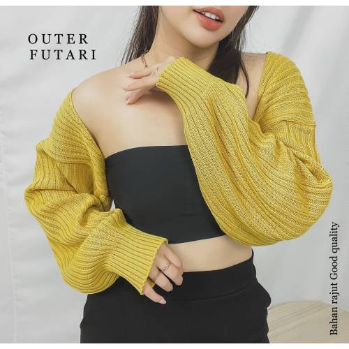 Outer Futari Rajut Mustard