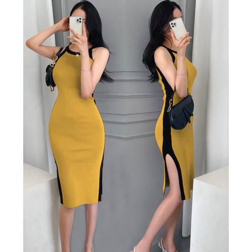 Dress Sydney Rajut Mustard