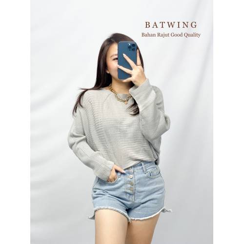 Batwing Rajut Gray