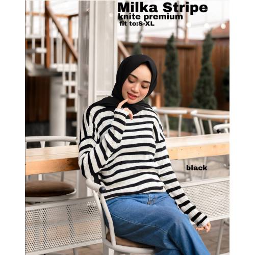 Knit milka strip black