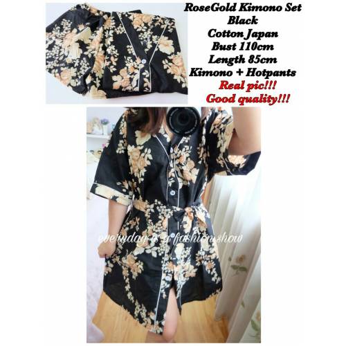 St.kimono rose hitam