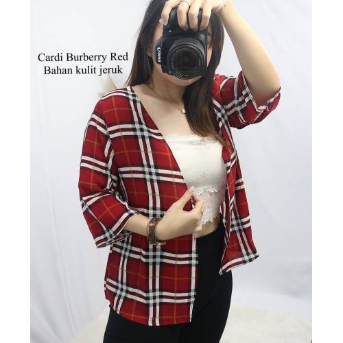 Cardi Burberry Red