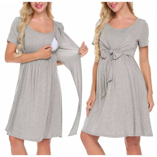 Dress Bumil Grey 