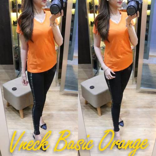 Vneck Basic Orange 