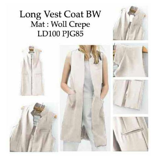 long vest coat white
