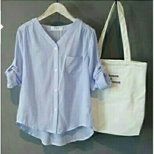 Stripe blouse blue