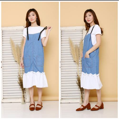 Overall rosa soft jeans