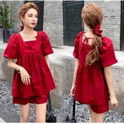 SET BABYDOLL SARAI Maroon