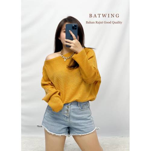 Batwing Rajut Mustard