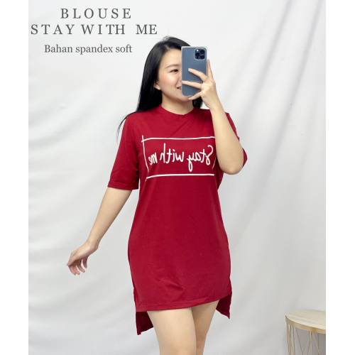 Blouse Stay With Me Maroon