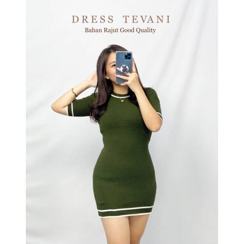 Dress  Tevani Green Rajut 