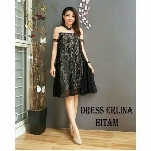 DRESS ERLINA HITAM