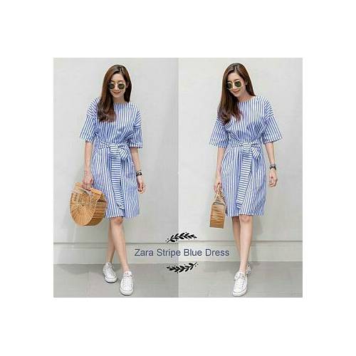 Zera stripe blue dress