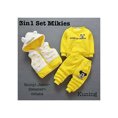3IN mikies set soft yellow