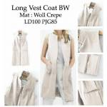 long vest coat white